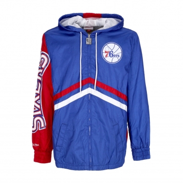 giacca a vento uomo nba undeniable full zip windbreaker hardwood classics phi76e ROYAL