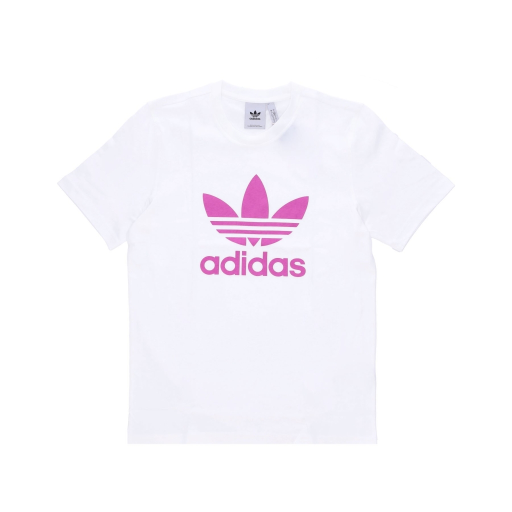 maglietta uomo trefoil tee WHITE/SEMI PULSE LILAC