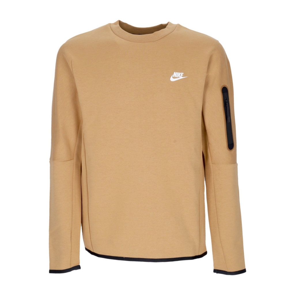 felpa leggera girocollo uomo sportswear tech fleece ELEMENTAL GOLD/SAIL