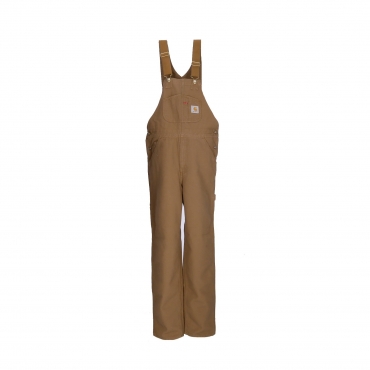 salopette uomo bib overall BROWN RINSED