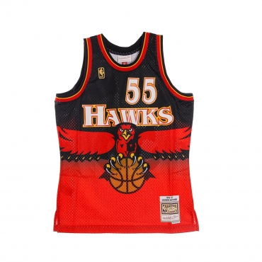 canotta basket uomo nba swingman jersey hardwood classics no55 dikembe mutombo 1996-97 atlhaw road ORIGINAL TEAM COLORS