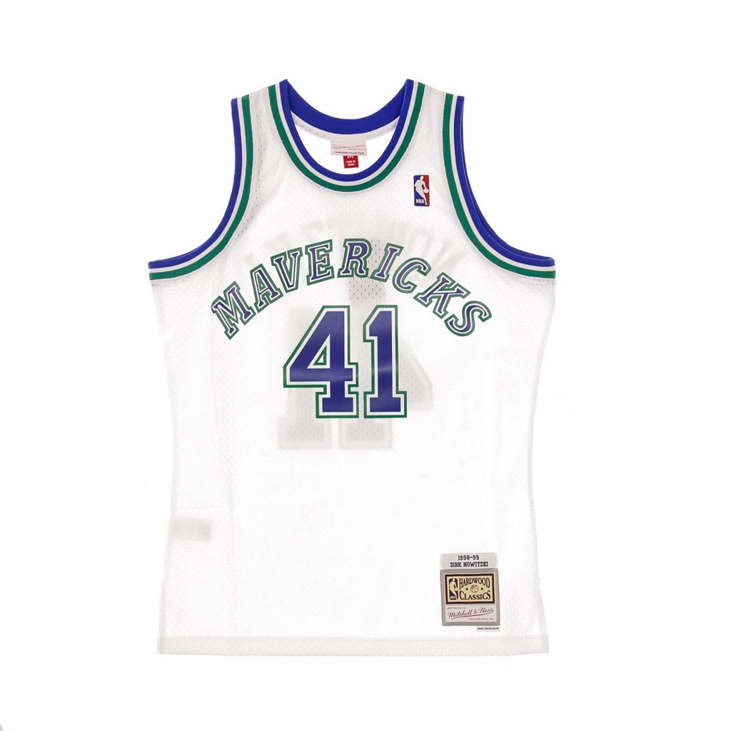 canotta basket uomo nba swingman jersey hardwood classics no41 dirk nowitzki 1998-99 dalmav home ORIGINAL TEAM COLORS