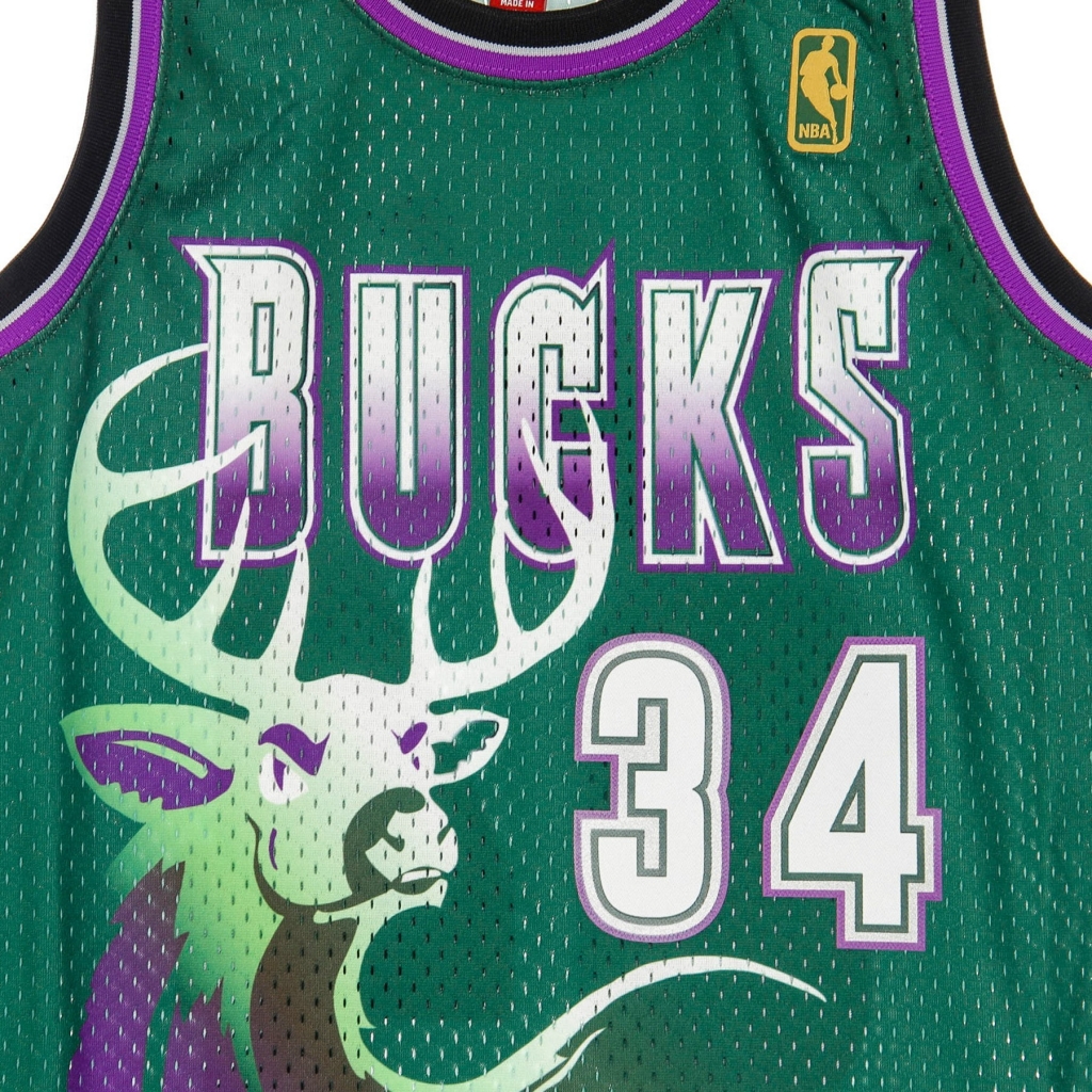 canotta basket uomo nba swingman jersey hardwood classics no34 ray allen 1996-97 milbuc alternate ORIGINAL TEAM COLORS