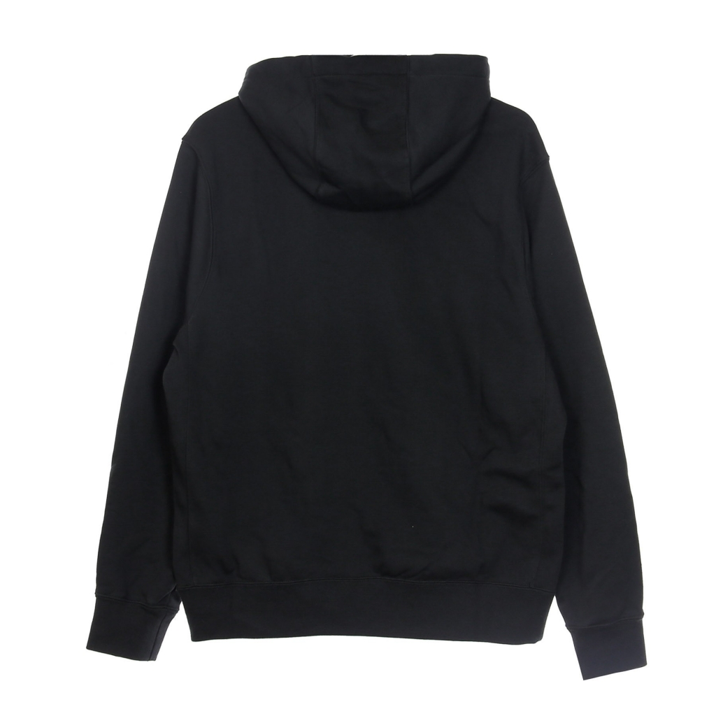 felpa leggera cappuccio uomo sportswear club hoodie BLACK/BLACK/WHITE