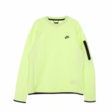 felpa leggera girocollo uomo sportswear tech fleece LT LIQUID LIME/BLACK