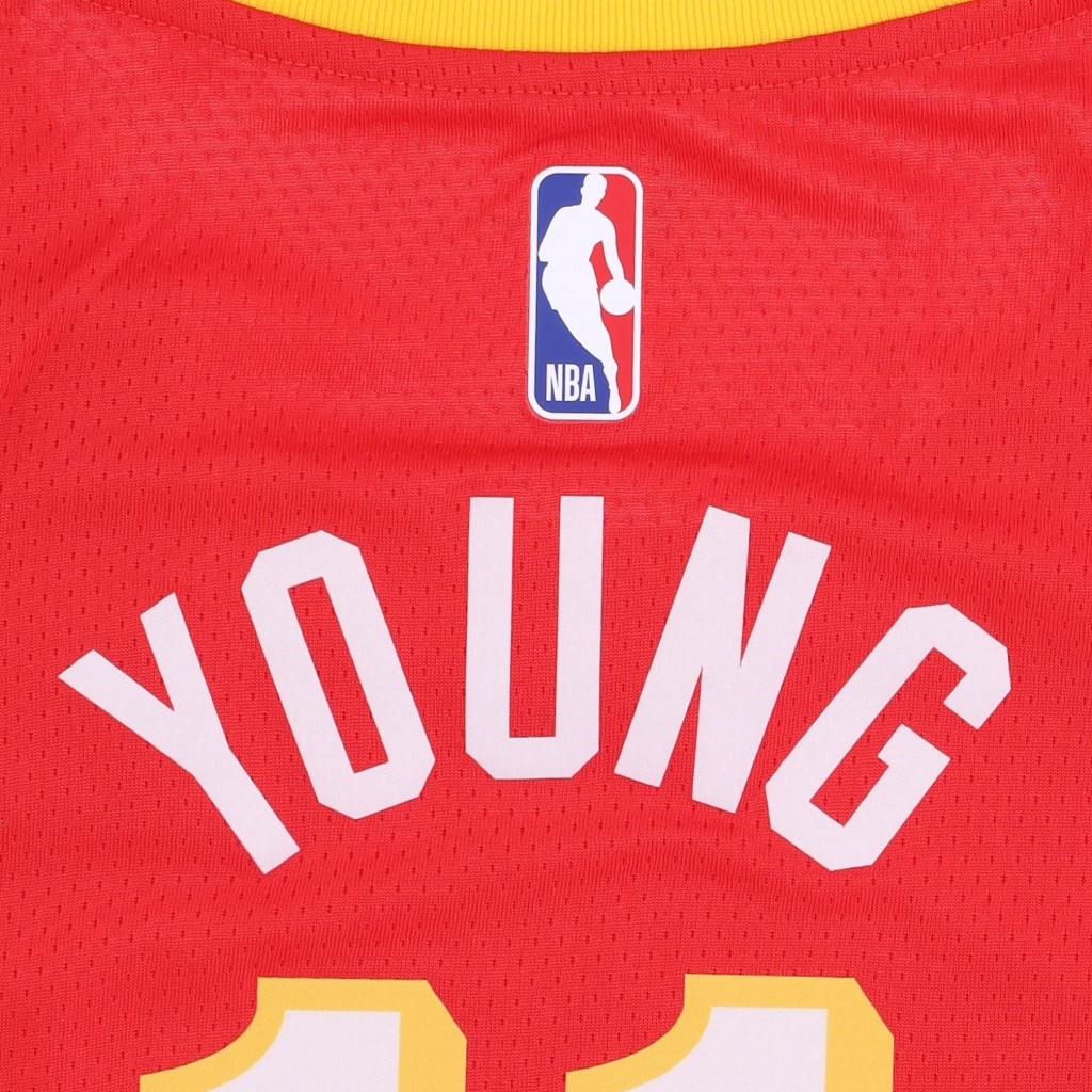 canotta basket uomo nba icon 22 dri-fit swingman jersey no 11 trae young atlhaw UNIVERSITY RED