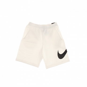 pantalone corto tuta felpato uomo sportswear club WHITE/WHITE