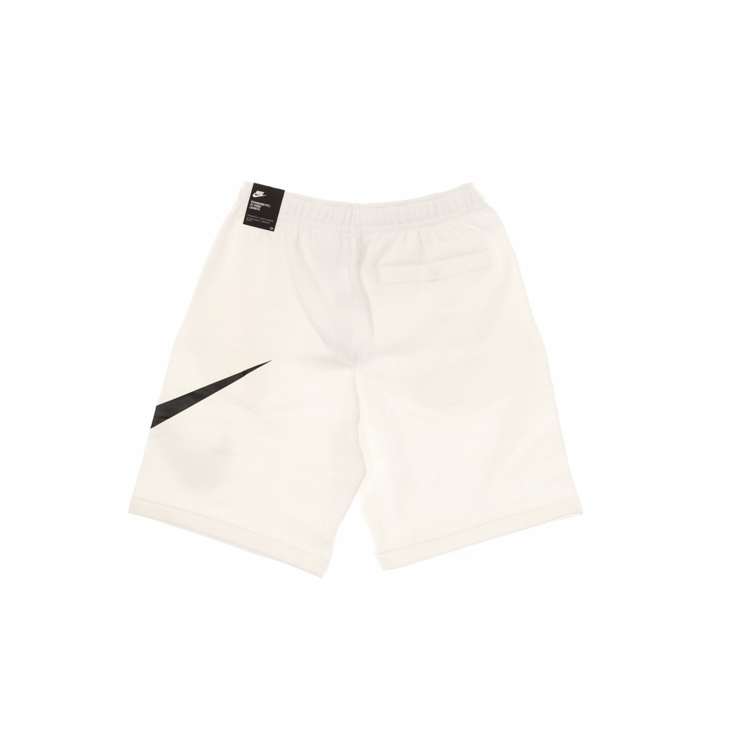 pantalone corto tuta felpato uomo sportswear club WHITE/WHITE