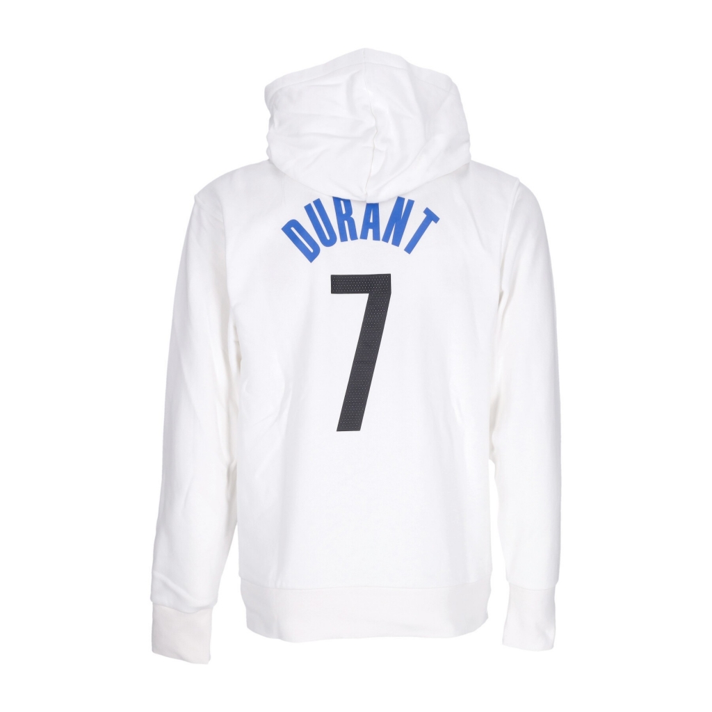 felpa cappuccio uomo nba city edition fleece hoodie no 7 kevin durant bronet WHITE