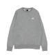 felpa leggera girocollo uomo sportswear club DK GREY HEATHER/WHITE