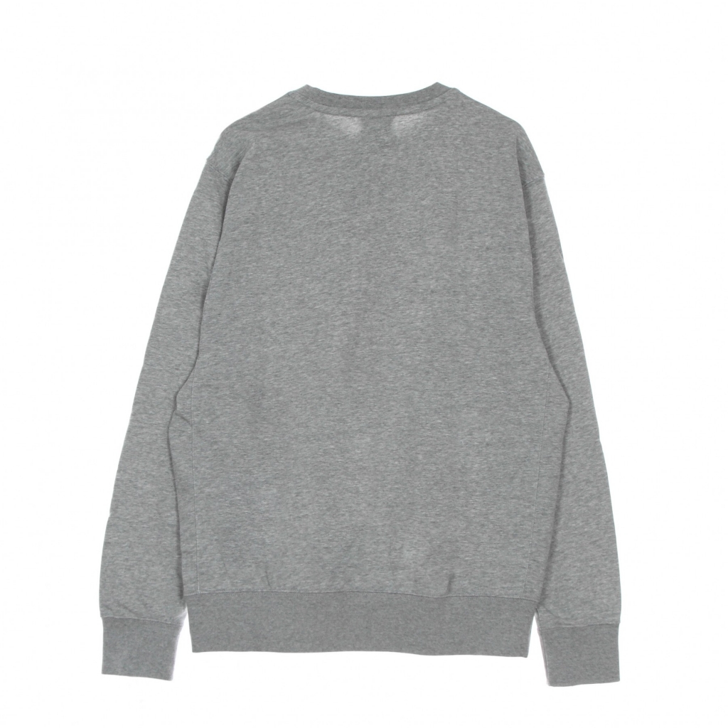 felpa leggera girocollo uomo sportswear club DK GREY HEATHER/WHITE