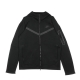 felpa leggera cappuccio zip uomo sportswear tech fleece hoodie BLACK/BLACK