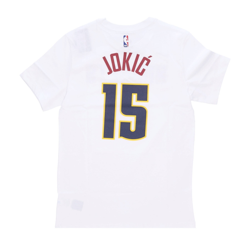 maglietta uomo nba essential tee no 15 nikola jokic dennug WHITE