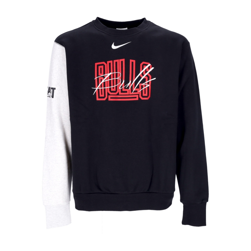 felpa girocollo uomo nba courtside fleece crewneck chibul BLACK