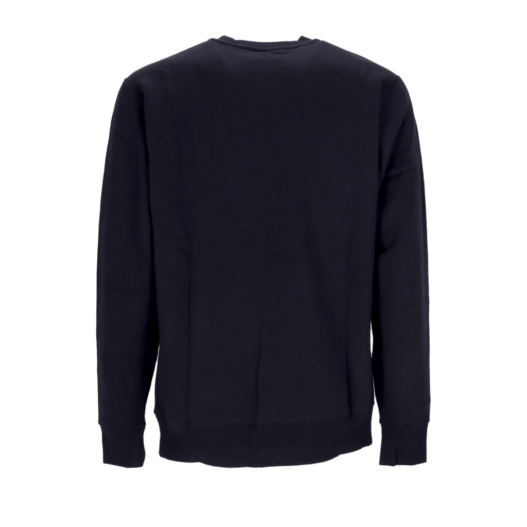 felpa girocollo uomo club + mlogo brushed-back crewneck BLACK