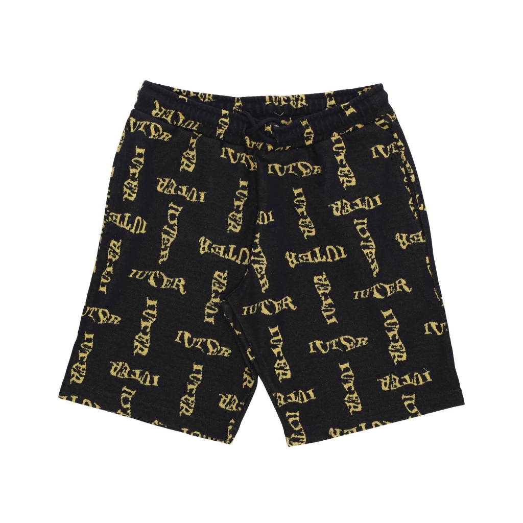 pantalone corto uomo wavy jacquard short BLACK