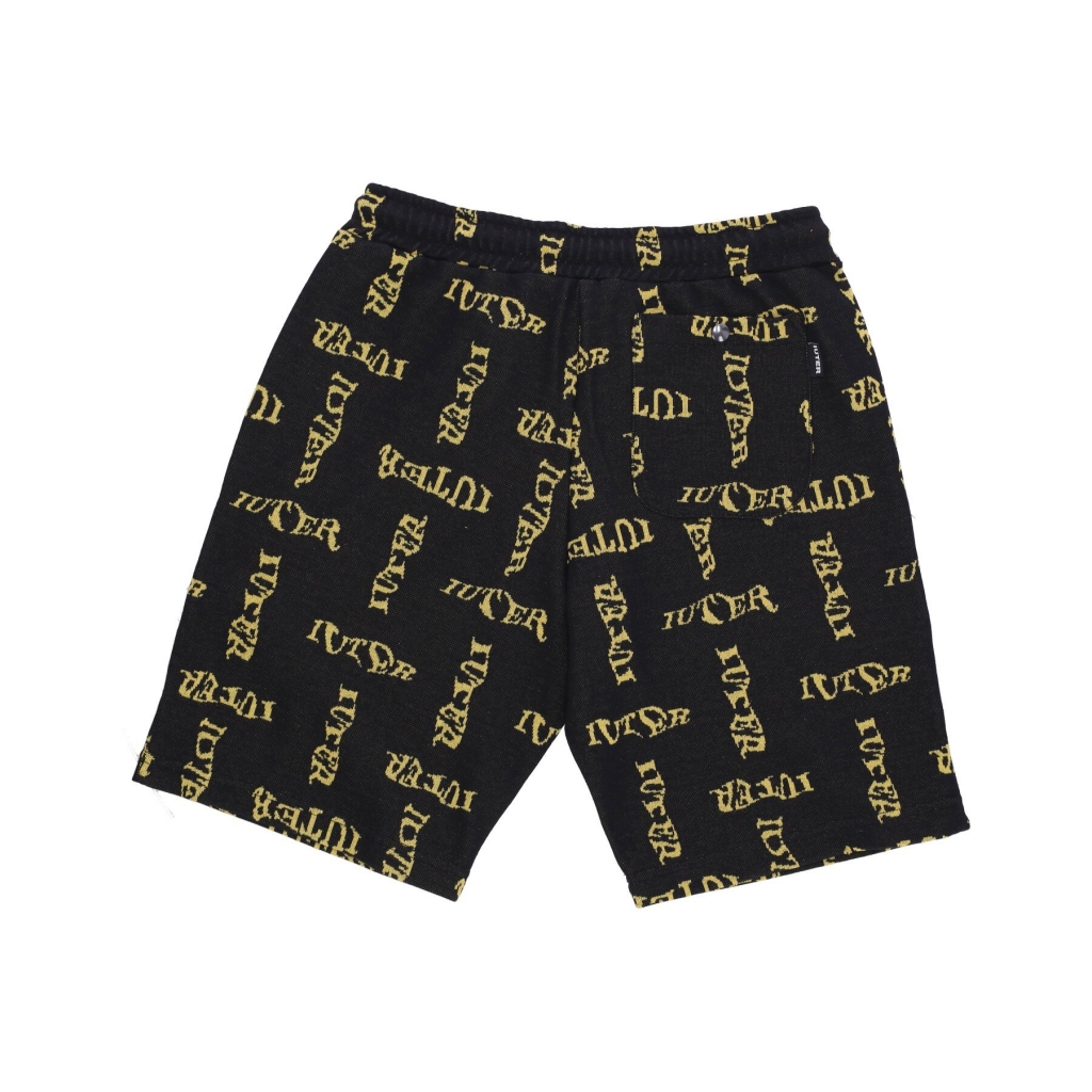 pantalone corto uomo wavy jacquard short BLACK