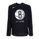 maglietta manica lunga uomo nba pregame dri-fit l/s top bronet BLACK/DARK STEEL GREY