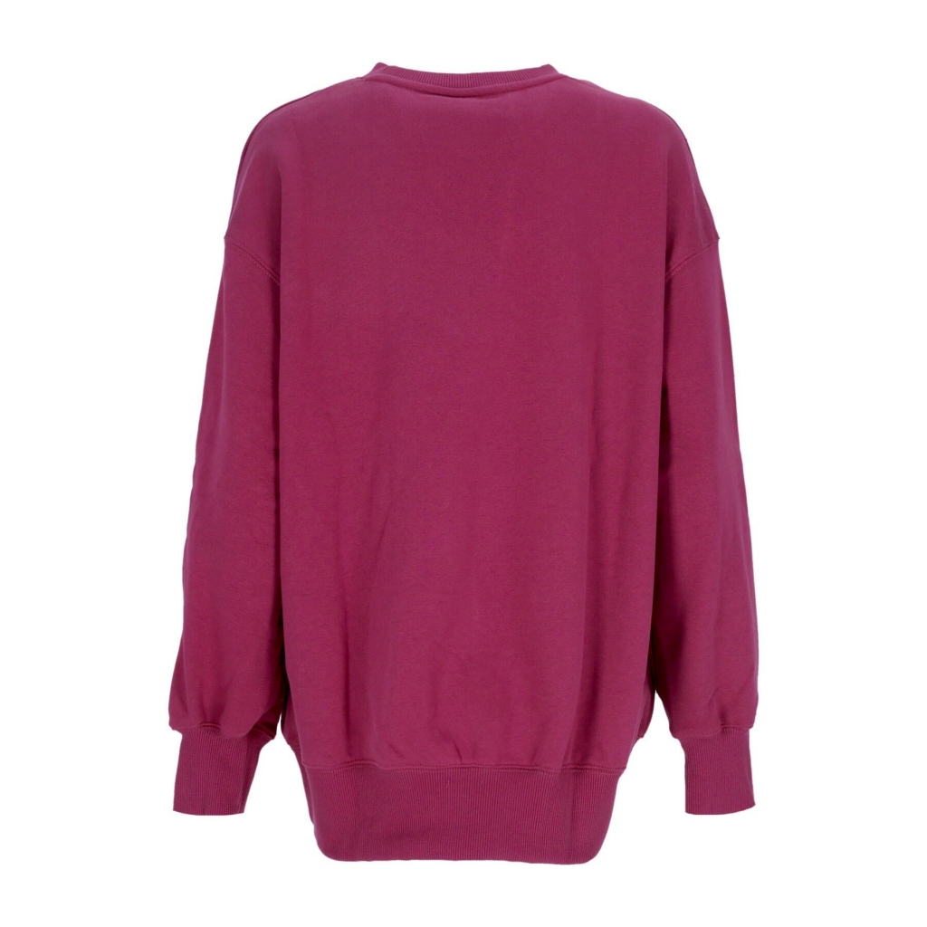 felpa girocollo donna sportswear fleece oversized utility crewneck ROSEWOOD