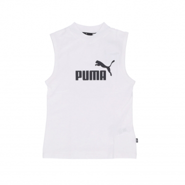 canotta donna ess slim logo tank WHITE