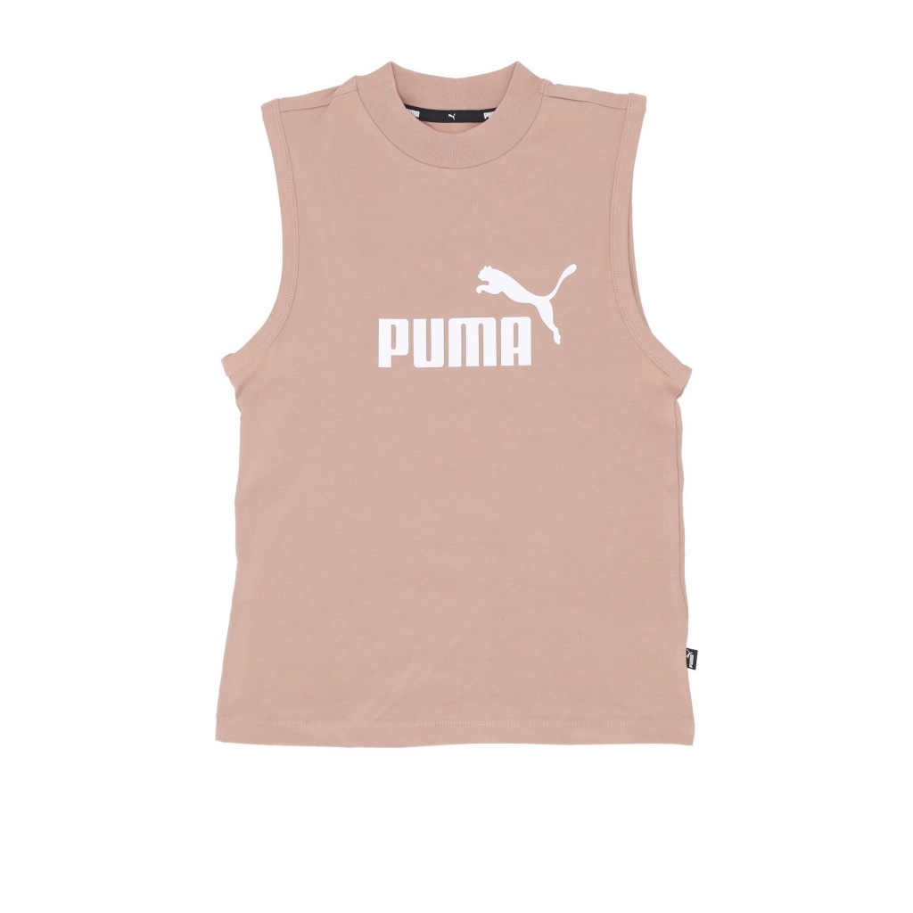 canotta donna ess slim logo tank DUSTY TAN