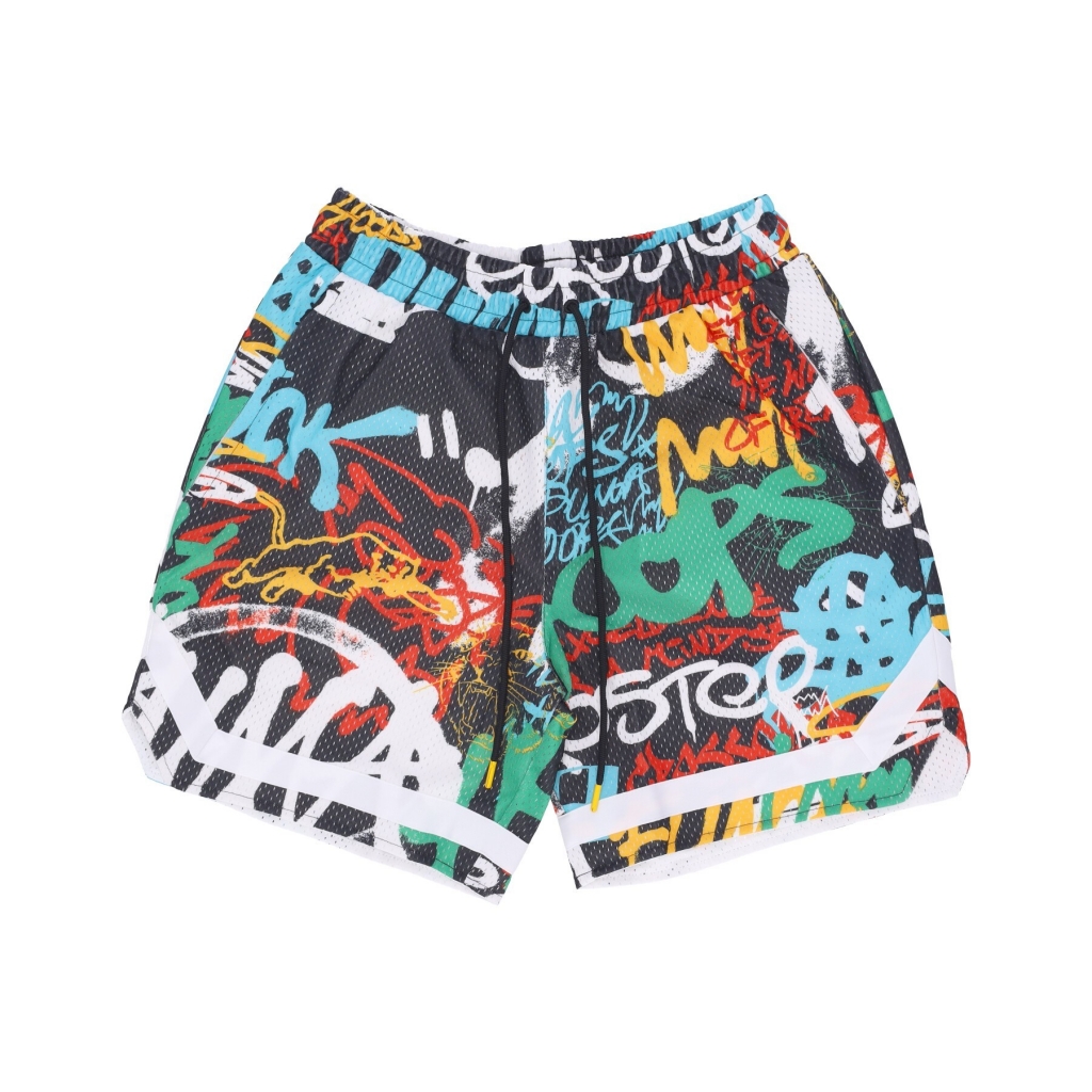 pantaloncino tipo basket uomo graffiti short BLACK/MULTI PRINT