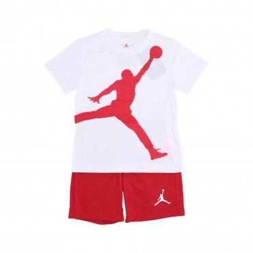 set t-shirt+pantaloncino bambino jumbo jumpman short set GYM RED