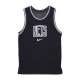 canotta basket uomo nba courtside dna dri-fit graphic tank bronet BLACK/ANTHRACITE