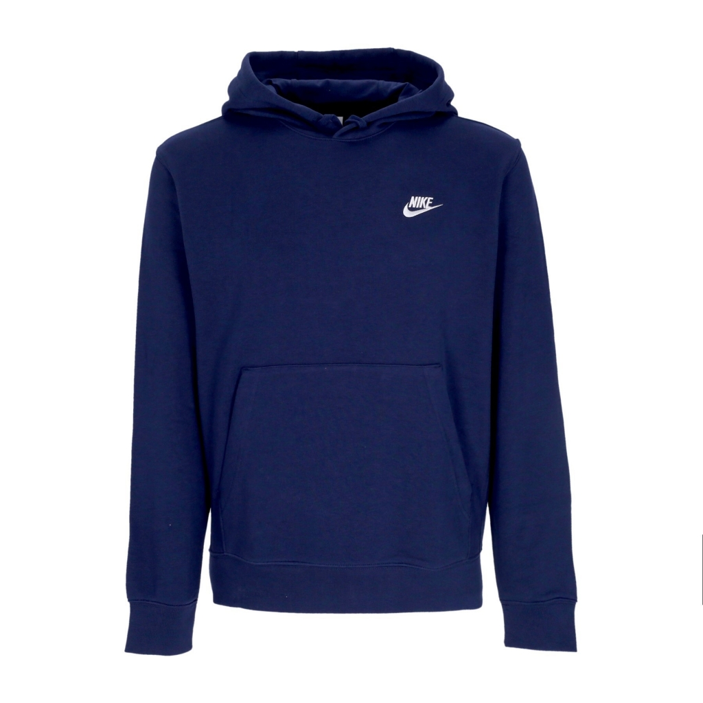 felpa leggera cappuccio uomo sportswear club hoodie MIDNIGHT NAVY/MIDNIGHT NAVY/WHITE