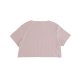 maglietta donna rib jersey top DIFFUSED TAUPE/WHITE