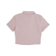 polo manica corta donna sportswear essential polo crop top DIFFUSED TAUPE/WHITE