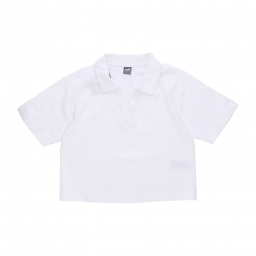 polo manica corta donna her polo tee WHITE