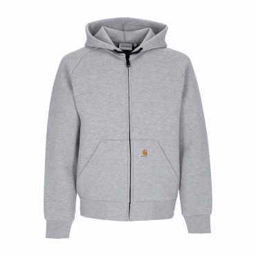 felpa leggera cappuccio zip uomo light-lux hooded jacket GREY HEATHER