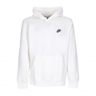 felpa leggera cappuccio uomo sportswear club hoodie WHITE/WHITE/BLACK