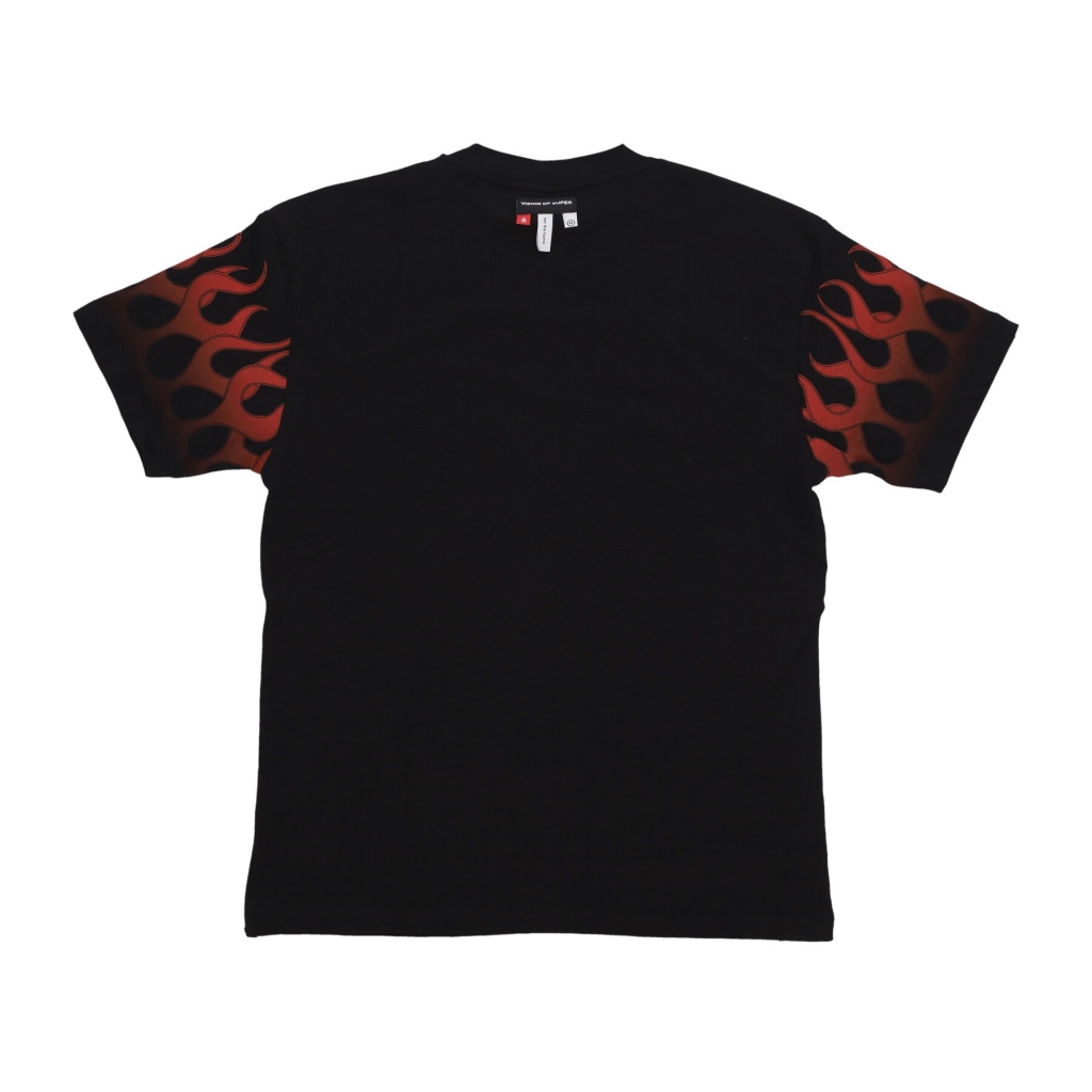 maglietta uomo flames tee BLACK/RED