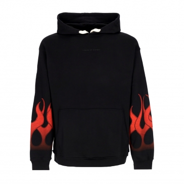 felpa leggera cappuccio uomo flames hoodie BLACK/RED