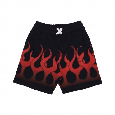 pantalone corto tuta uomo flames shorts BLACK/RED