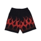 pantalone corto tuta uomo flames shorts BLACK/RED