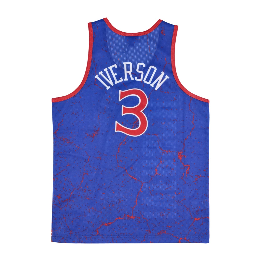 canotta tipo basket uomo nba burst mesh tank no 3 allen iverson phi76e ORIGINAL TEAM COLORS