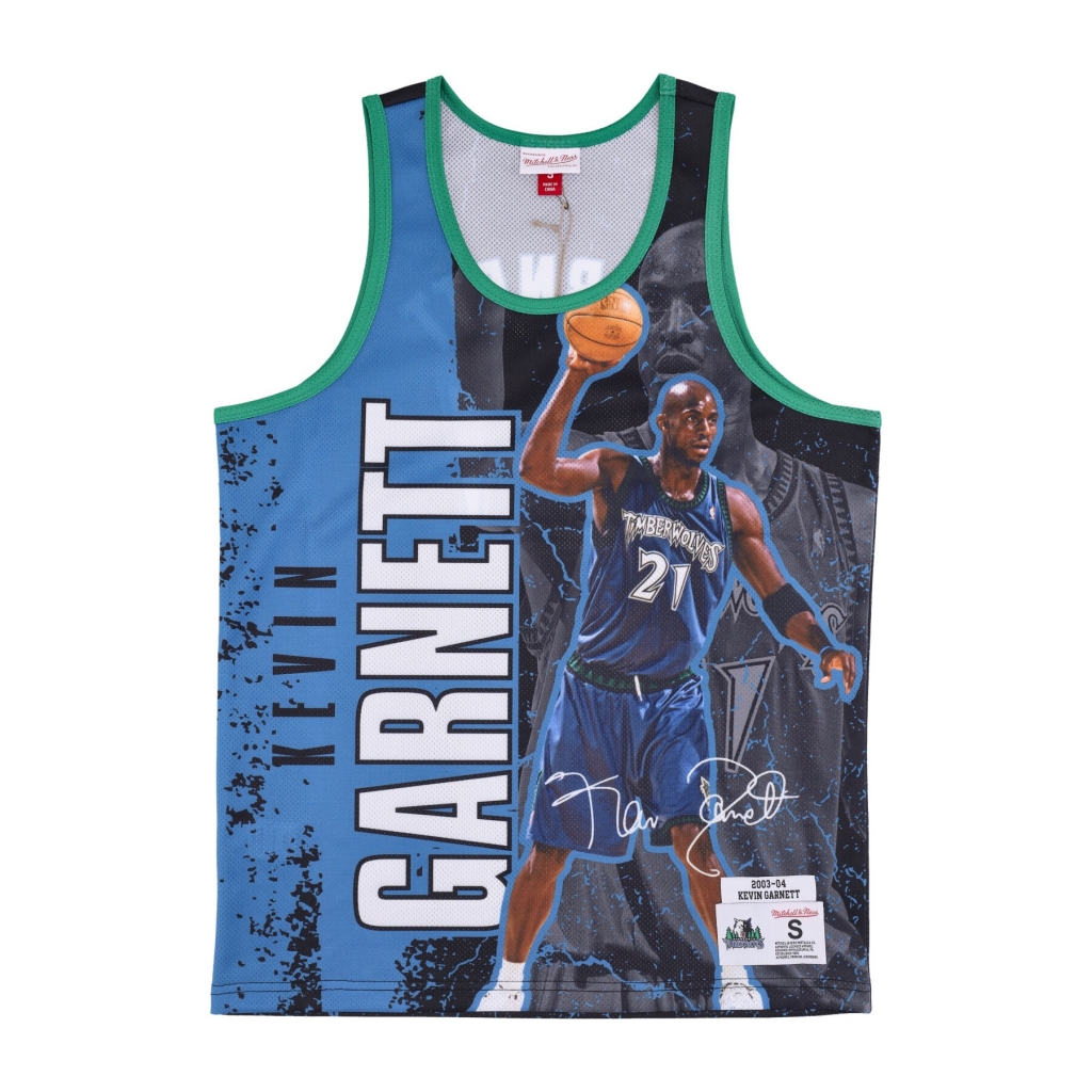 canotta tipo basket uomo nba burst mesh tank no 21 kevin garnett mintim ORIGINAL TEAM COLORS