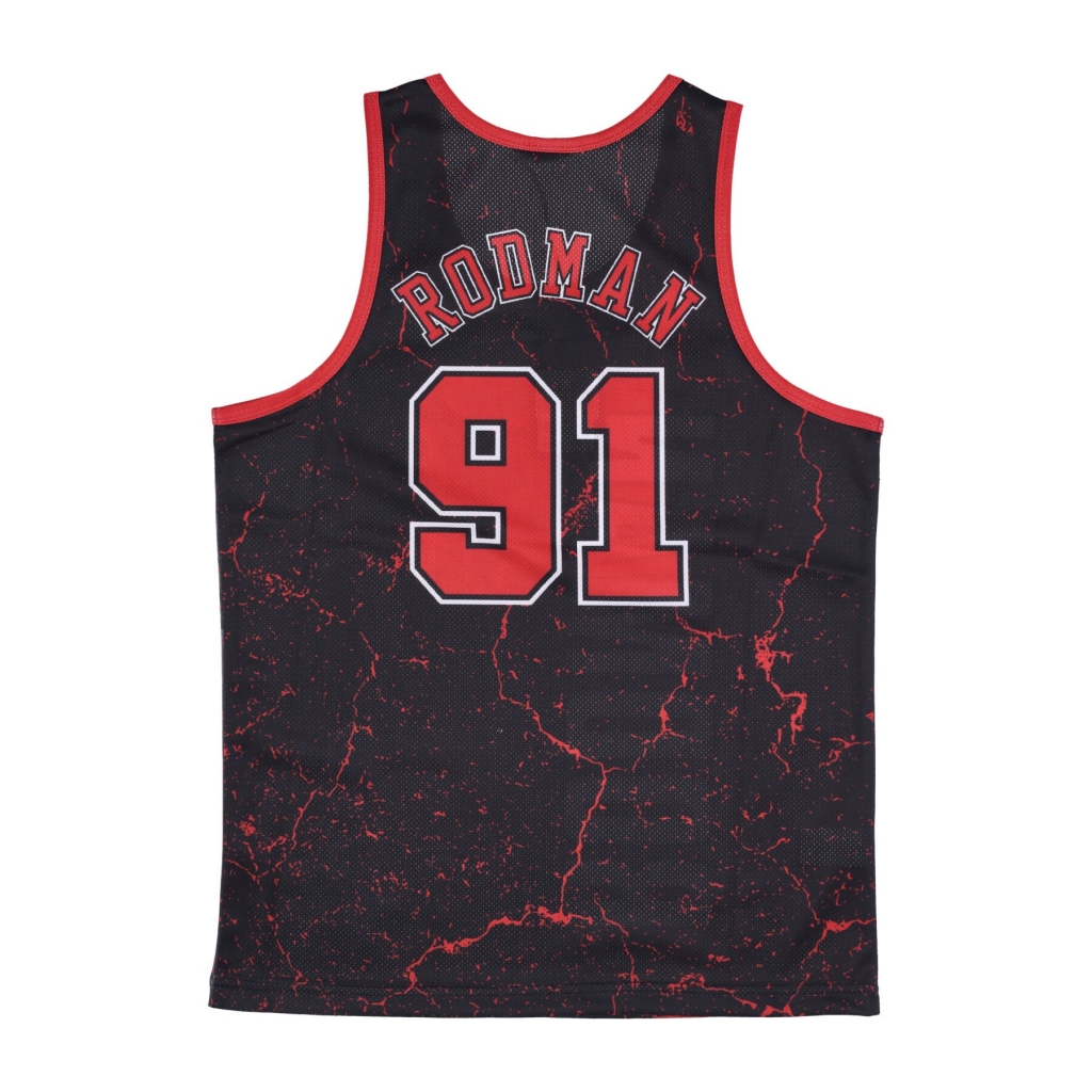 canotta tipo basket uomo nba burst mesh tank no 91 dennis rodman chibul ORIGINAL TEAM COLORS