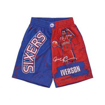 pantaloncino tipo basket uomo nba burst mesh short no 3 allen iverson phi76e ORIGINAL TEAM COLORS