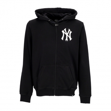 felpa leggera cappuccio zip uomo mlb imprint helix zip hoodie neyyan JET BLACK