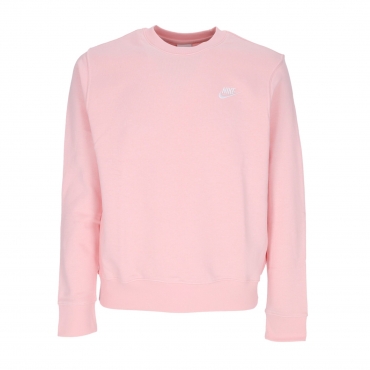 felpa leggera girocollo uomo sportswear club PINK BLOOM/WHITE