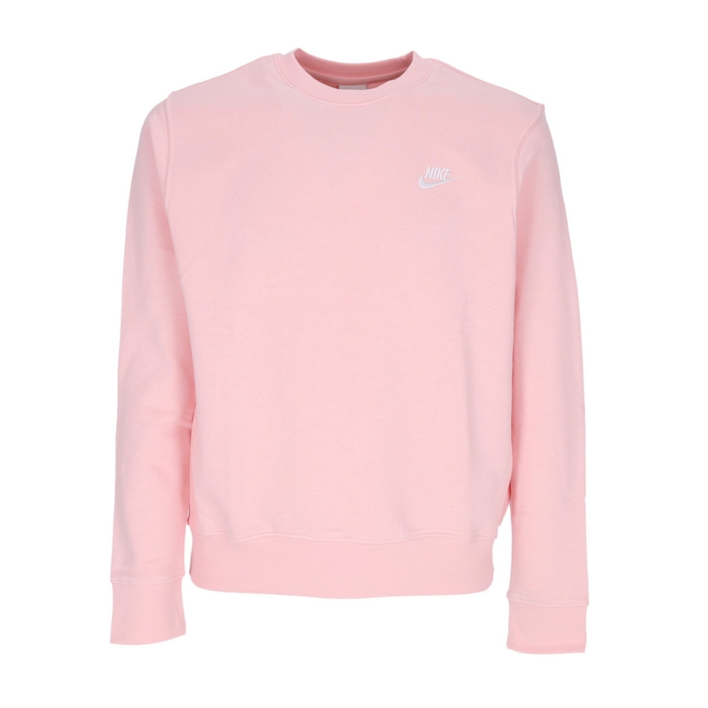 felpa leggera girocollo uomo sportswear club PINK BLOOM/WHITE