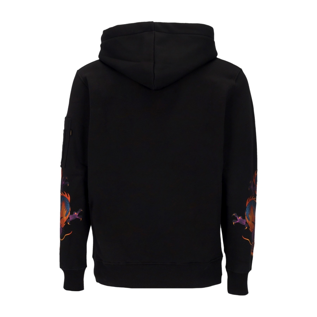 felpa cappuccio uomo dragon emb hoody BLACK