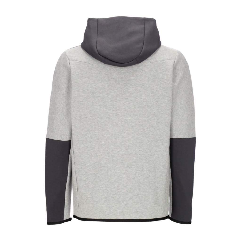 felpa leggera cappuccio zip uomo sportswear tech fleece full-zip hoodie DK GREY HEATHER/ANTHRACITE/VOLT