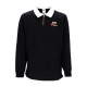 polo manica lunga uomo sportswear trend rugby top BLACK/SAIL