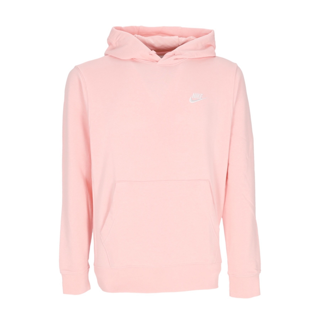 felpa leggera cappuccio uomo sportswear club hoodie PINK BLOOM/PINK BLOOM/WHITE