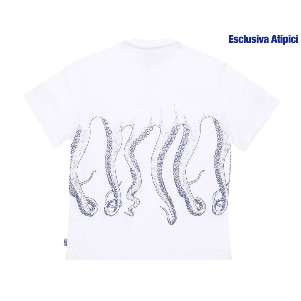 maglietta uomo outline tee WHITE/BLUE